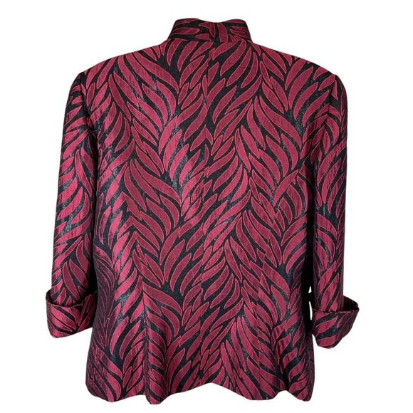 Maggy London red fire metallic dress jacket blazer formal wear women’s 10 - Picture 2 of 9